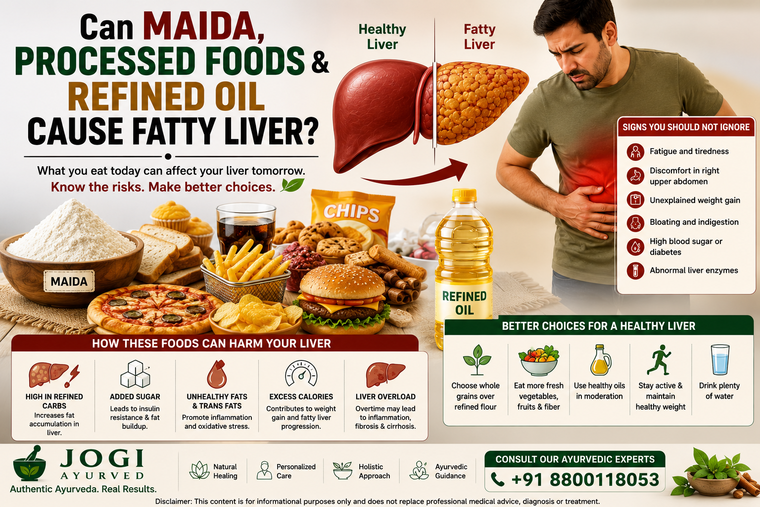 can maida processed foods refined oil cause fatty liver